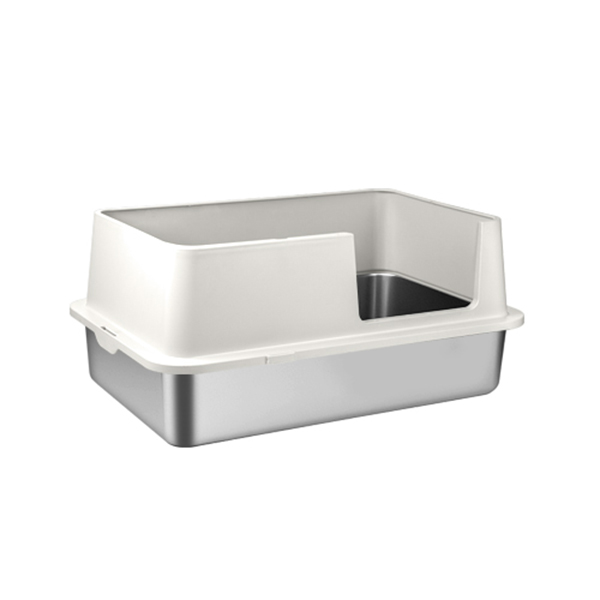 OP9005 Side Entry Stainless Steel Internal Anti-Leakage Open Cat Litter Box