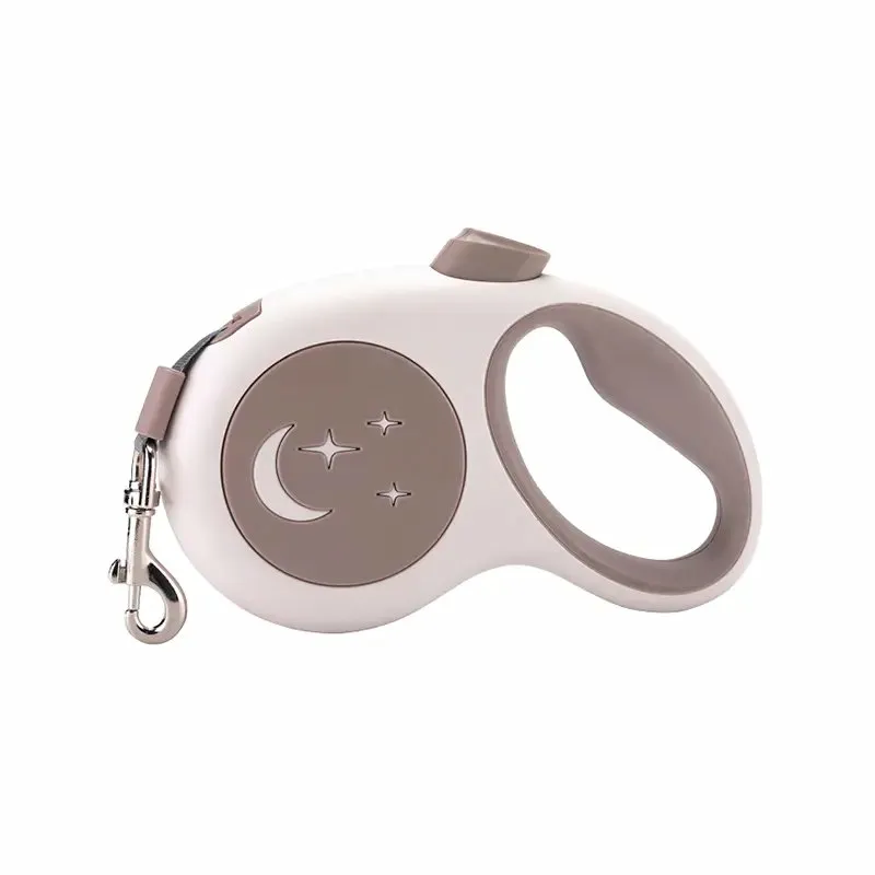 Stylish Two-Tone Dog Leash with Auto-Retract and Snap Hook